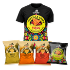 OLMA Paket: vier Packungen Lütolf Chips und das FUEGO Shirt